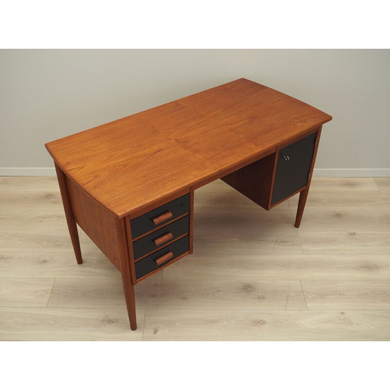 Vintage teakhouten bureau, Denemarken 1970