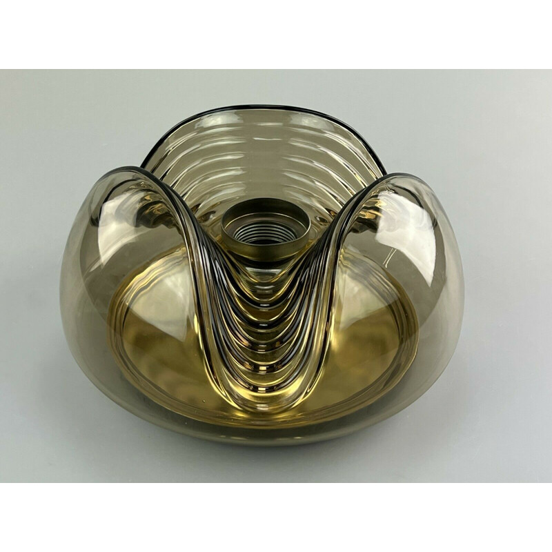 Vintage "Wave" ceiling lamp by Koch & Lowy for Peill & Putzler , 1960-1970s