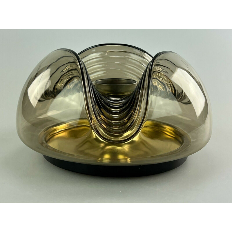 Vintage "Wave" ceiling lamp by Koch & Lowy for Peill & Putzler , 1960-1970s