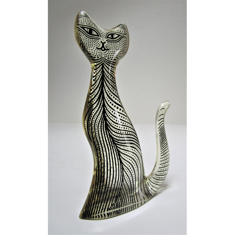 Gatto in plexiglas vintage di Abraham Palatnik, 1960-1970