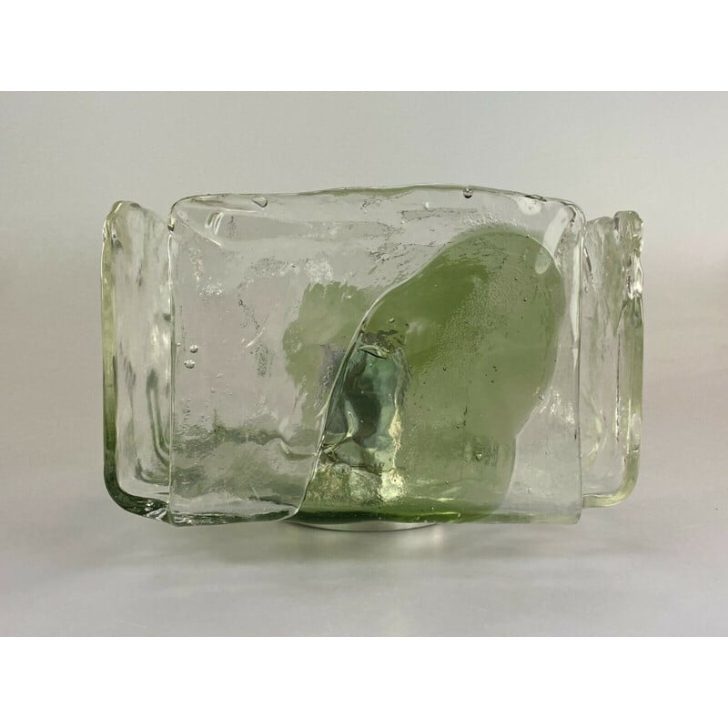 Applique vintage en verre de glace par Carlo Nason pour Kalmar Franken, 1960-1970