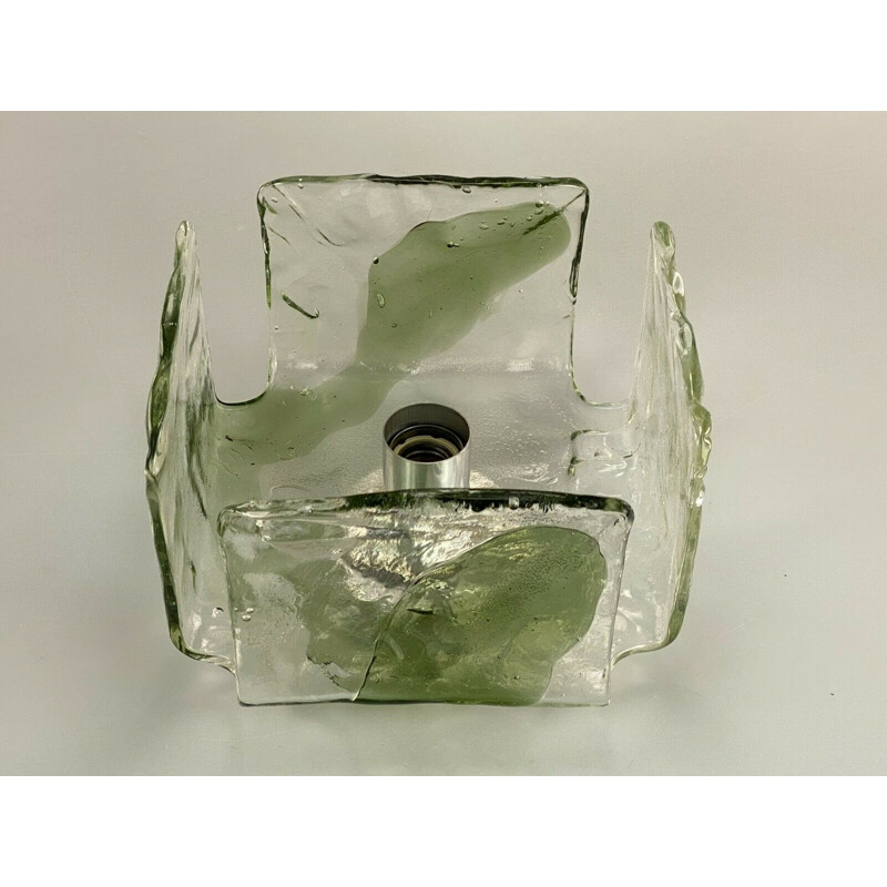 Applique vintage en verre de glace par Carlo Nason pour Kalmar Franken, 1960-1970