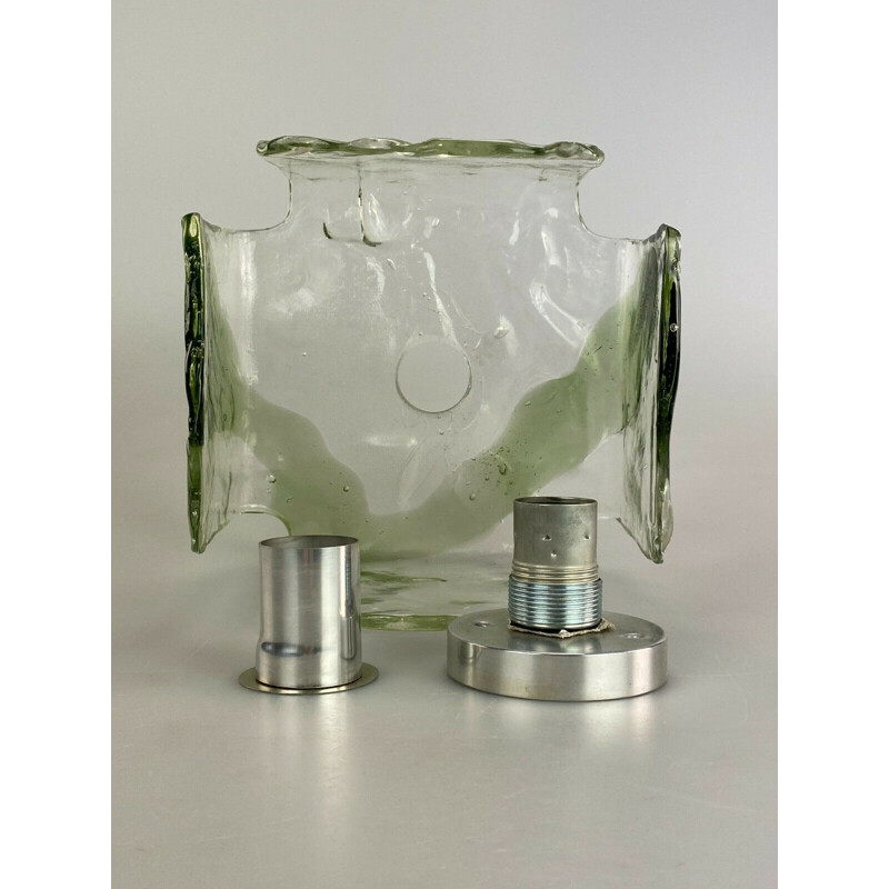 Vintage glass wall lamp by Carlo Nason for Kalmar Franken, 1970