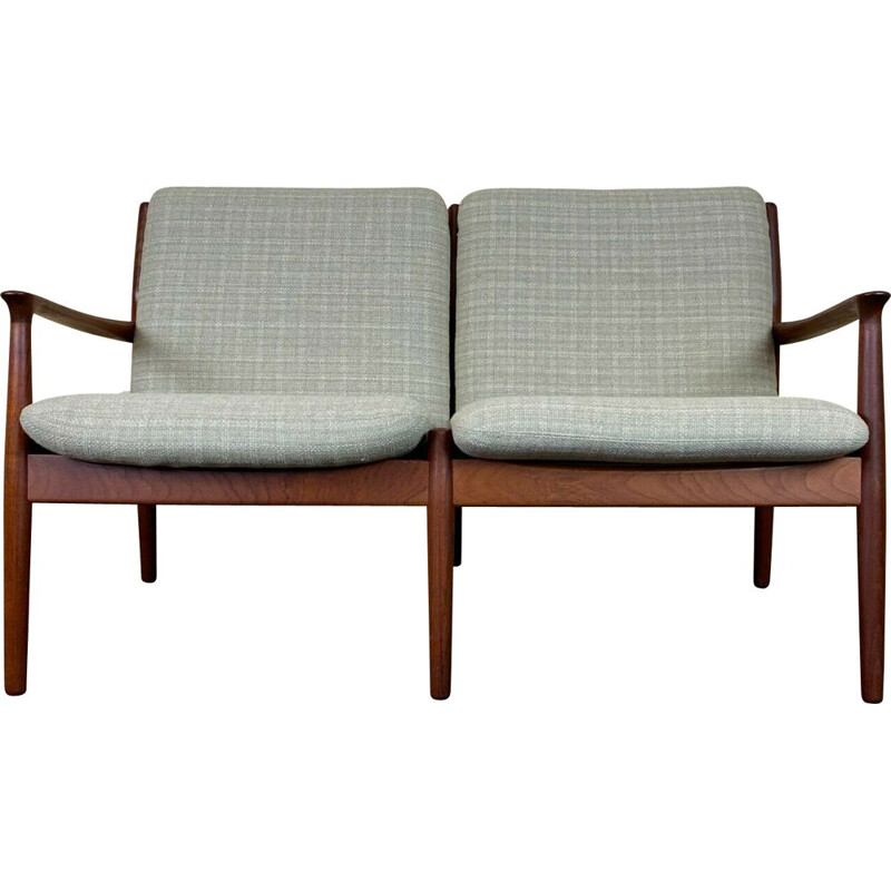 Vintage teakhouten bank van Svend Aage Eriksen voor Glostrup, 1960-1970