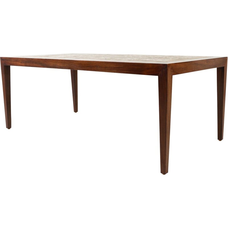 Vintage rosewood coffee table by Severin Hansen for Haslev, 1960