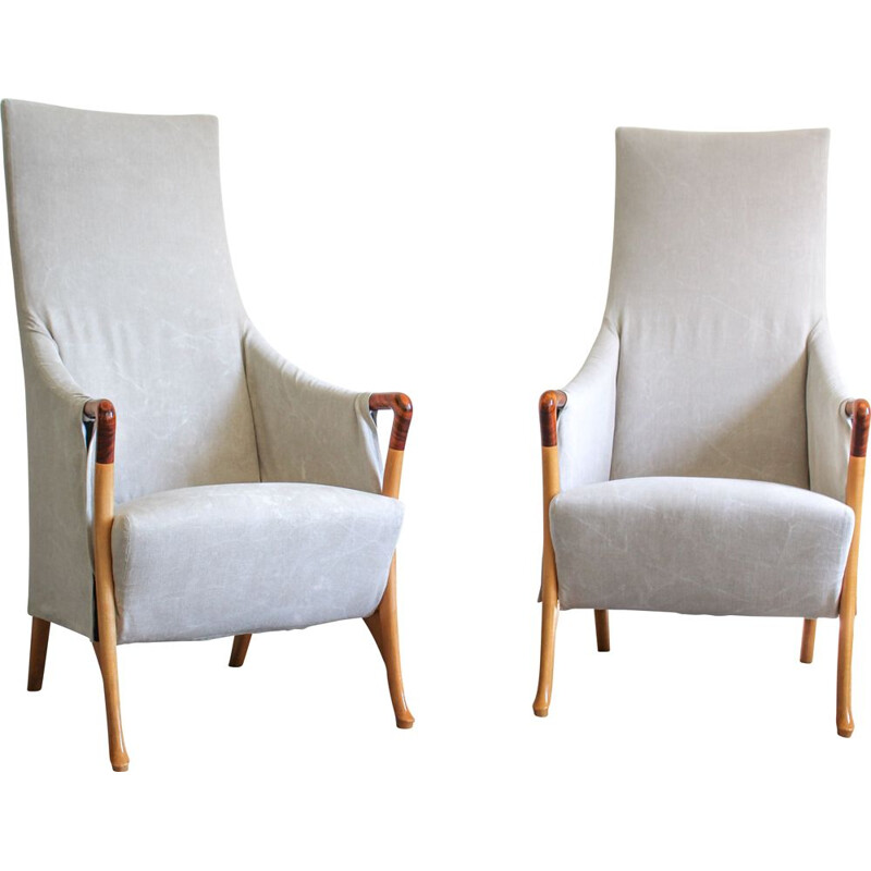 Paire de fauteuils vintage - umberto asnago