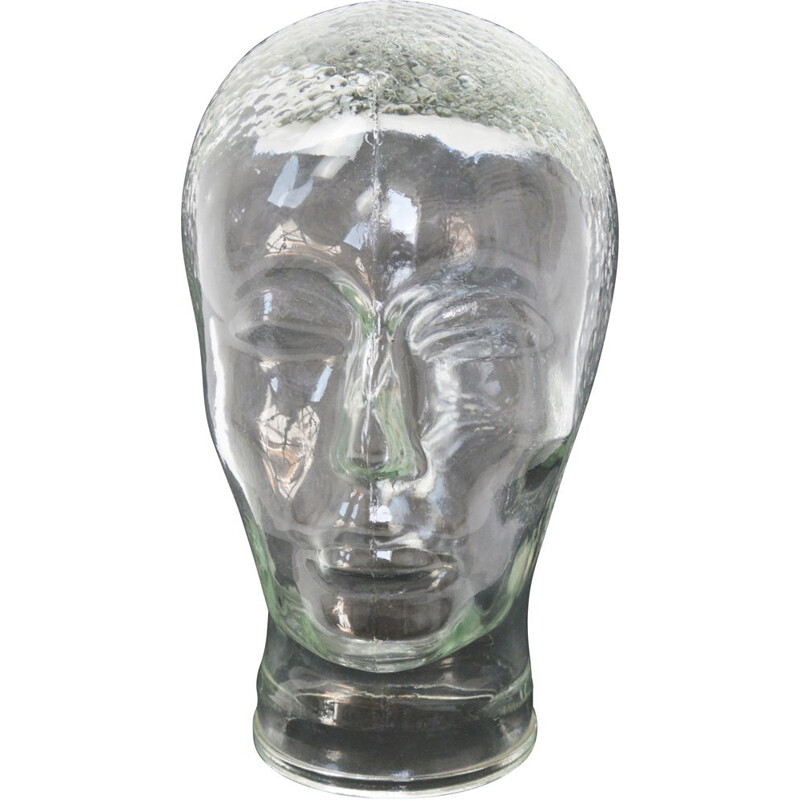 Vintage decorative glass head, 1970s