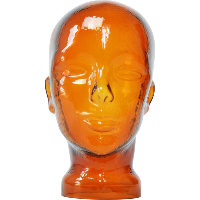 Vintage glass head, 1970