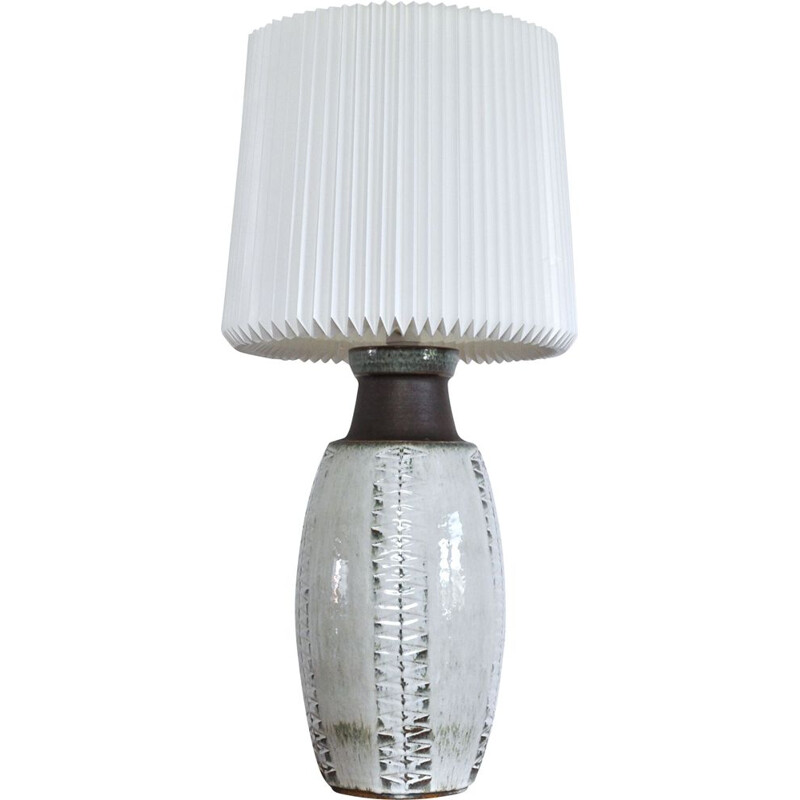 Vintage ceramic table lamp by Einar Johansen for Søholm, Denmark 1960