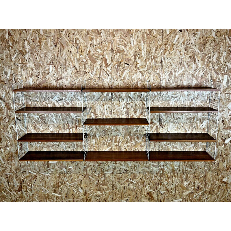 Vintage modular teak shelf by Kajsa and Nils "Nisse" Strinning, Sweden 1960