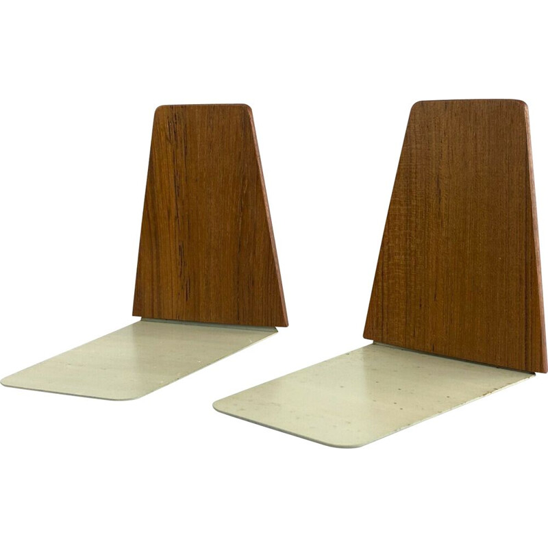 Pair of vintage teak bookends by Kai Kristiansen, 1960-1970s