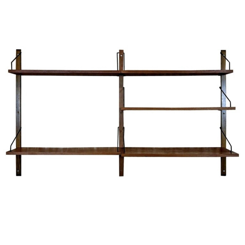 Vintage teak wall unit by Poul Cadovius for Cado, 1960s-1970s