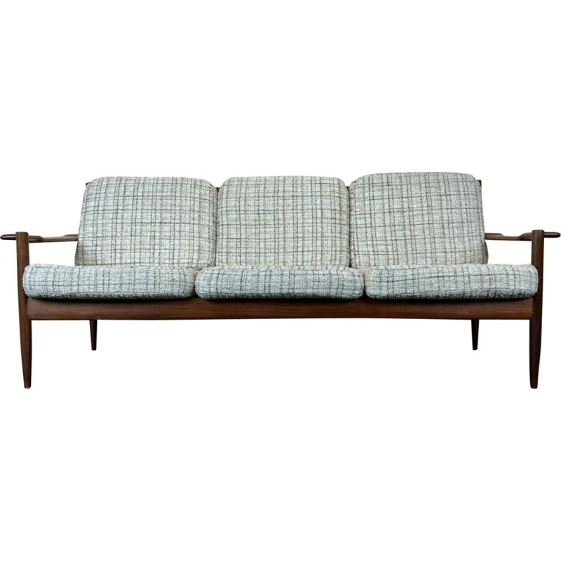 Vintage 3-seater teak sofa, Denmark 1960s-1970s