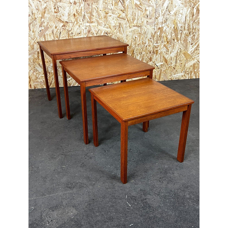 Set di 3 tavolini vintage in teak di Imha, 1960-1970