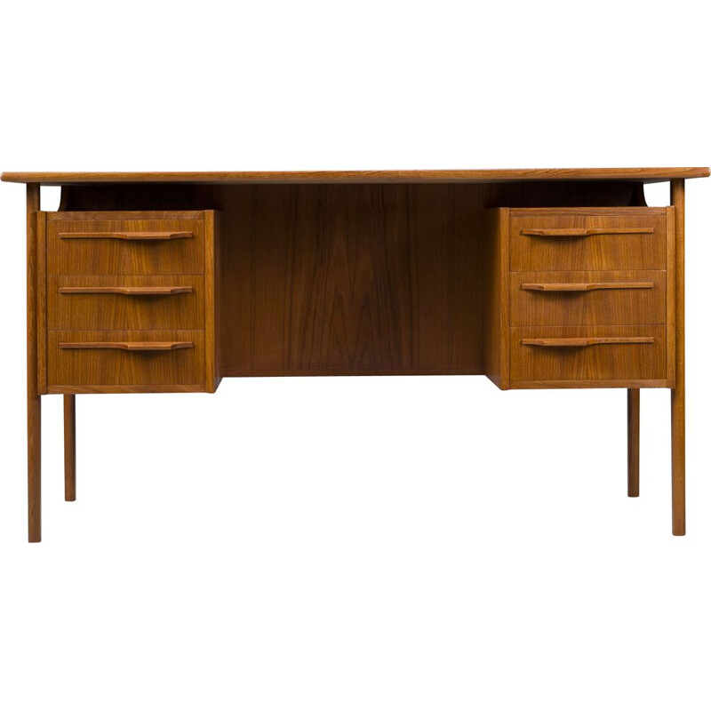 Mid-century Danish teak Boomerang desk, 1960s