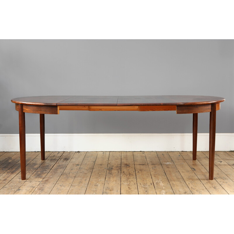 Danish round rosewood dining table - 1960s