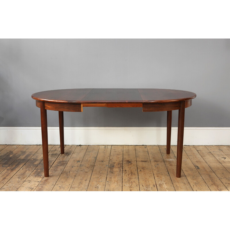 Danish round rosewood dining table - 1960s