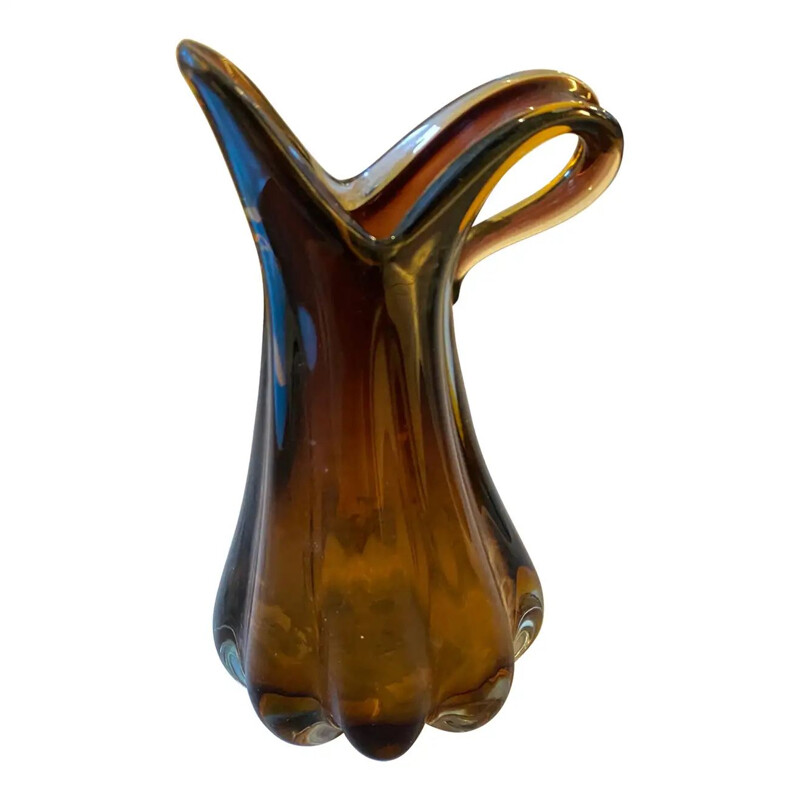 Vintage-Vase aus Muranoglas von Flavio Poli, 1970