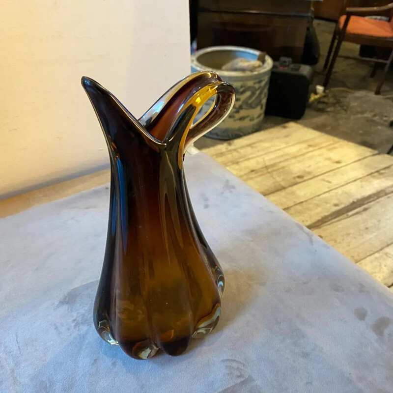 Mid century Murano glass vase by Flavio Poli, 1970s