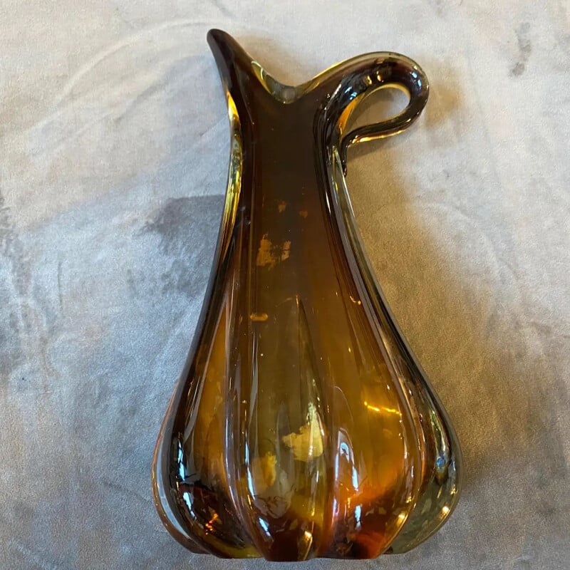 Mid century Murano glass vase by Flavio Poli, 1970s