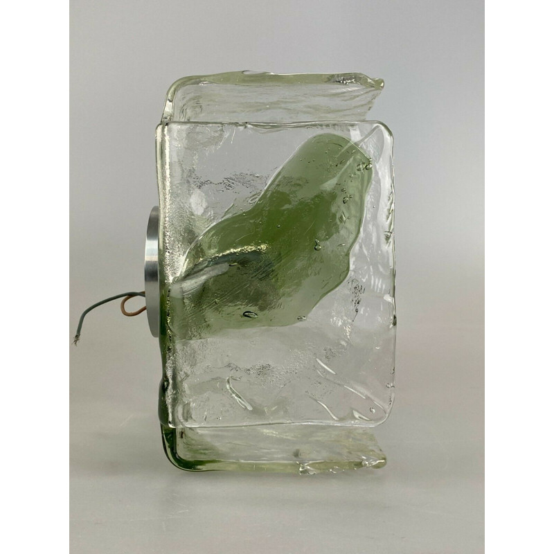 Ensemble de 4 appliques vintage en verre de glace par Carlo Nason pour Kalmar Franken, 1960-1970