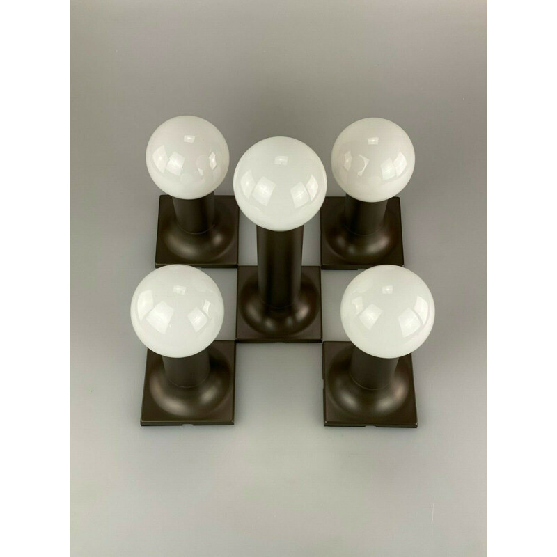 Set van 5 vintage wandlampen van Rolf Krüger voor Staff, 1970