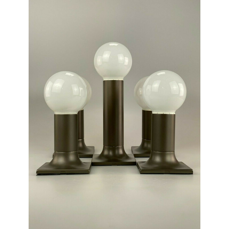 Set van 5 vintage wandlampen van Rolf Krüger voor Staff, 1970