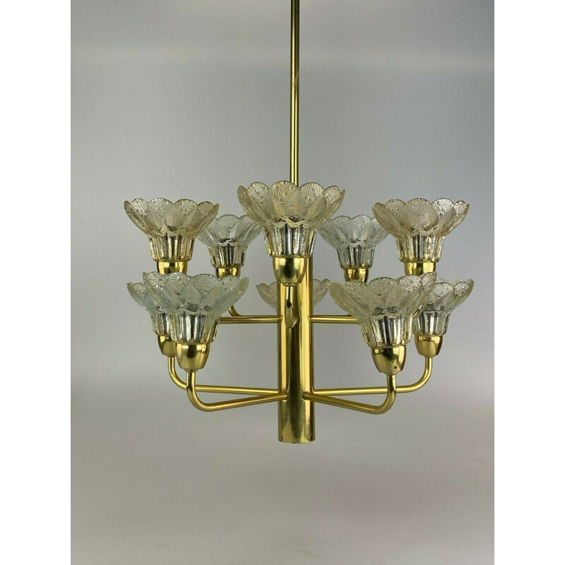 Candelabro de vidro vintage, 1960-1970