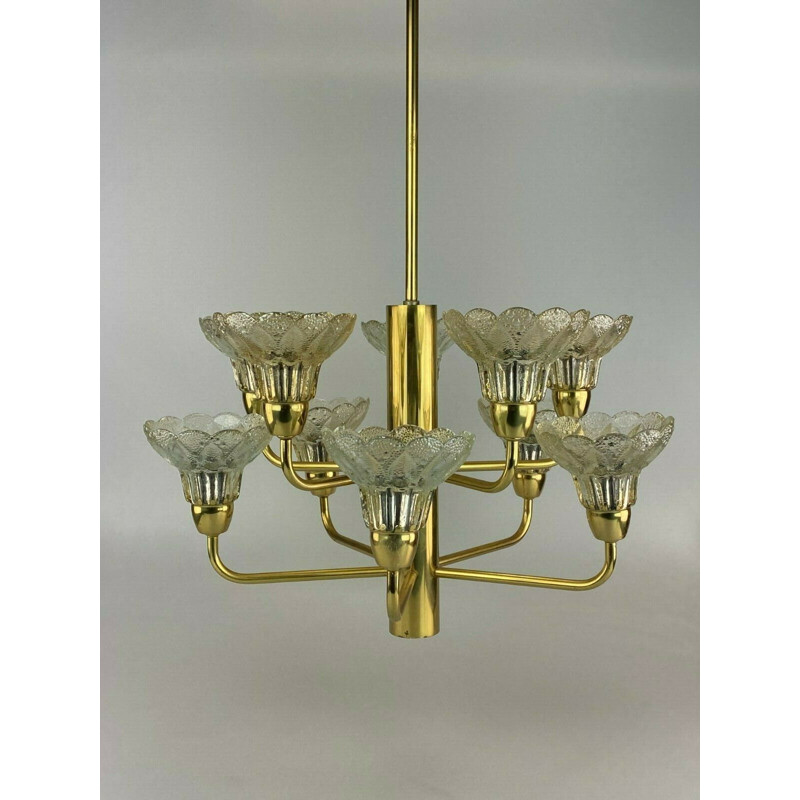 Vintage chandelier in glass, 1960-1970s