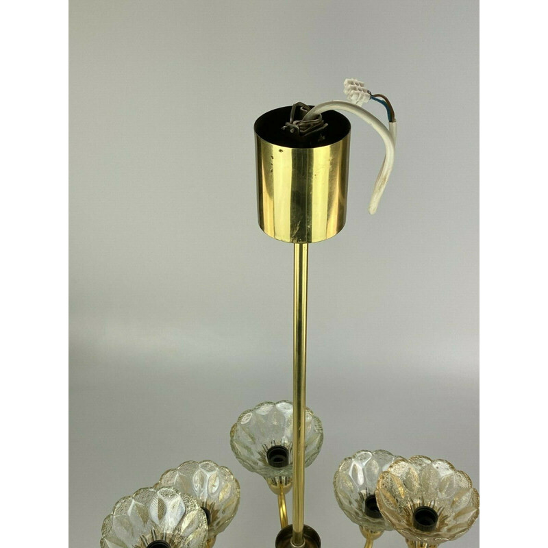 Vintage glazen kroonluchter, 1960-1970