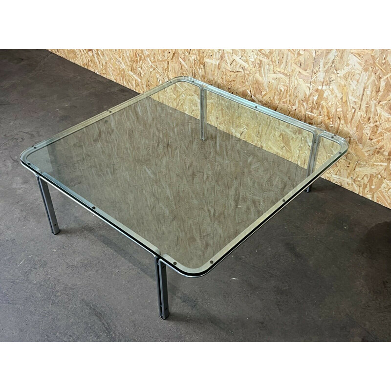 Vintage glass coffee table by Horst Brüning for Kill International, 1970