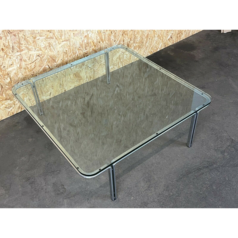 Vintage glass coffee table by Horst Brüning for Kill International, 1970
