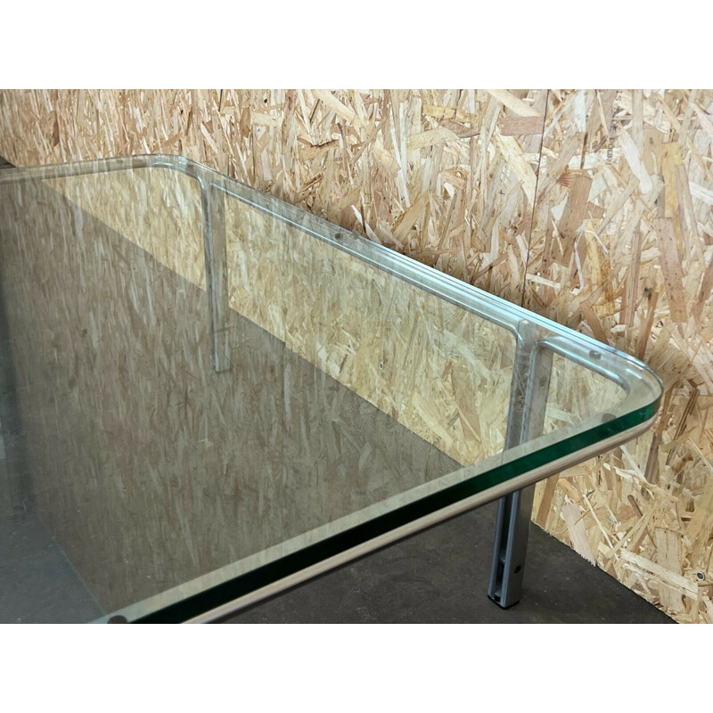 Mesa de centro de cristal vintage de Horst Brüning para Kill International, 1970