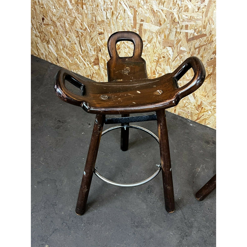 Set of 4 vintage bar stools by Carl Malmsten, Sweden 1950-1960s