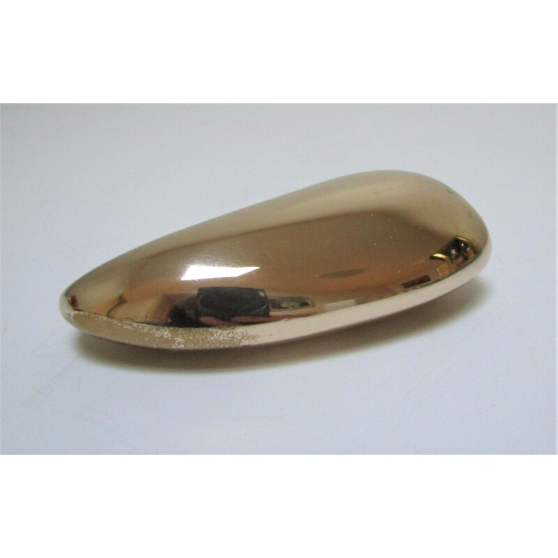 Vintage pebble in gilt bronze by Monique Gerber, 1970