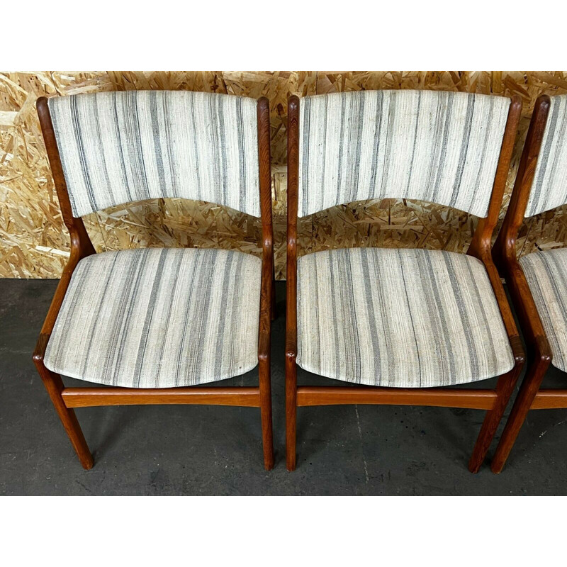 Set of 4 vintage teak chairs by Henning Kjaernulf, 1960-1970s