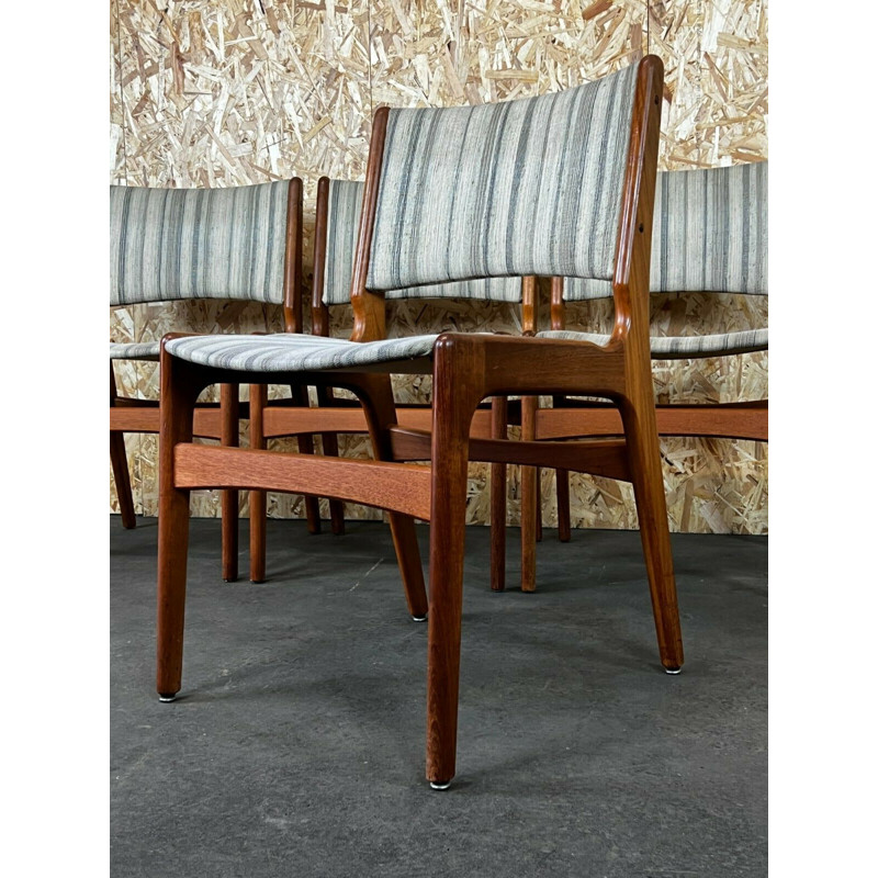 Set of 4 vintage teak chairs by Henning Kjaernulf, 1960-1970s