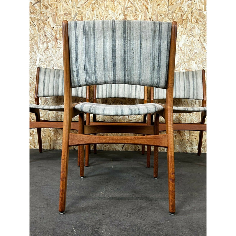 Conjunto de 4 cadeiras de teca vintage de Henning Kjaernulf, 1960-1970