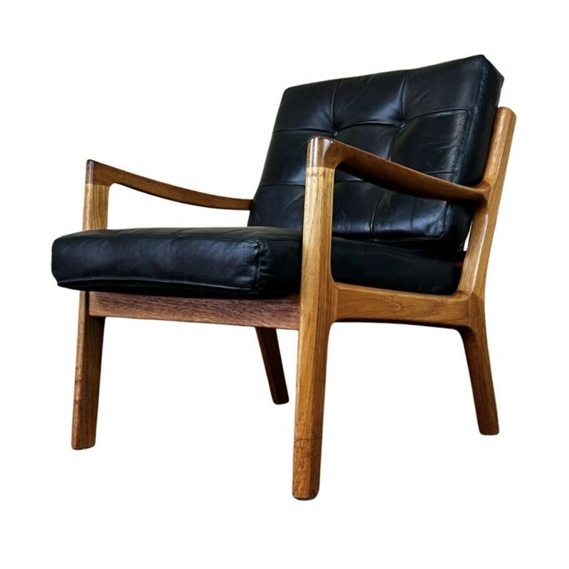 Poltrona vintage in teak di Ole Wanscher per Poul Jeppesens Møbelfabrik, 1960-1970