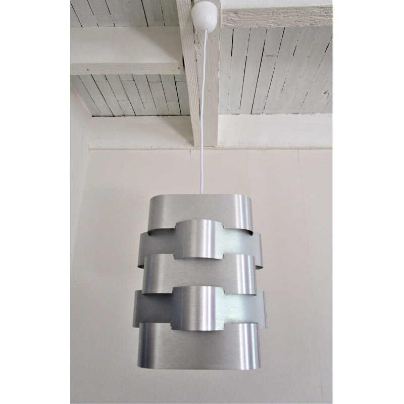 Vintage aluminium hanglamp van Max Sauze, 1970