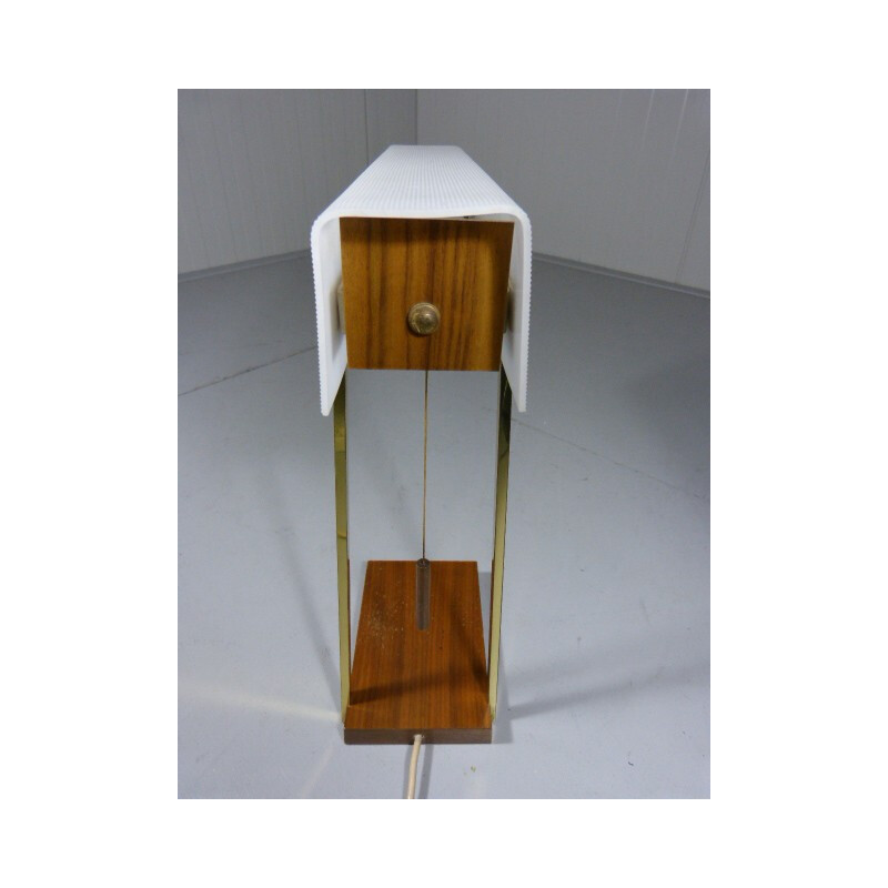 Desk lamp in teak and brass -1950s