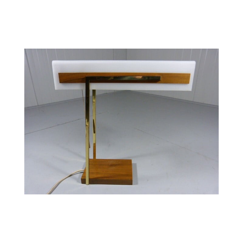 Desk lamp in teak and brass -1950s