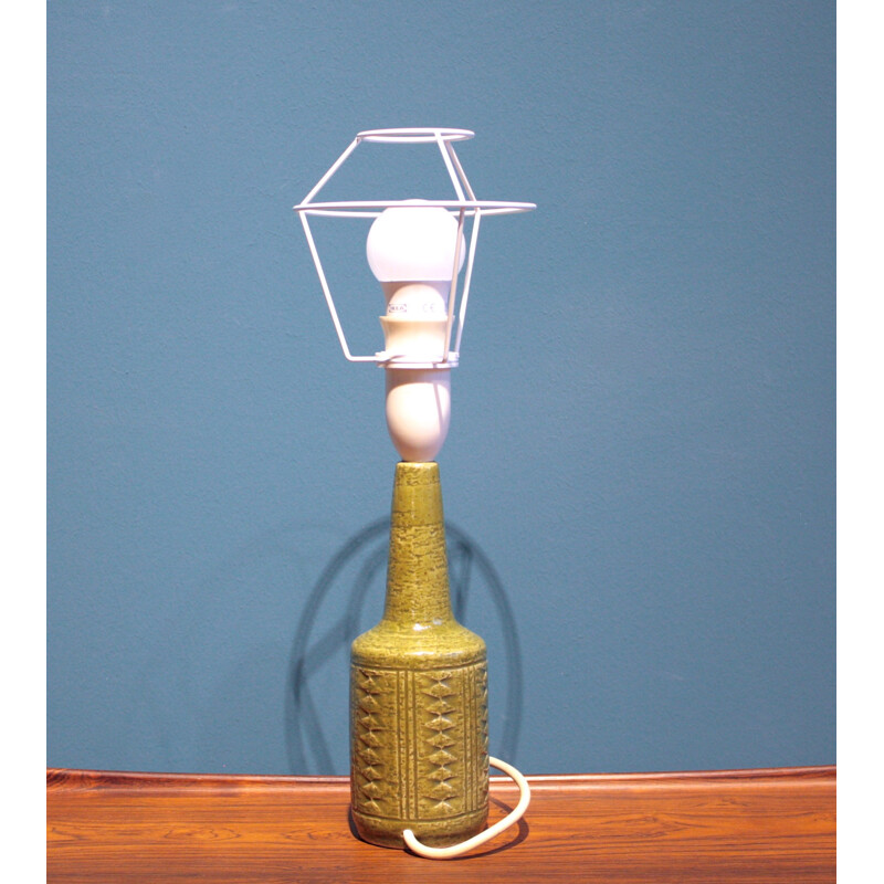 Petite lampe de table Palshus en céramique vert - 1960