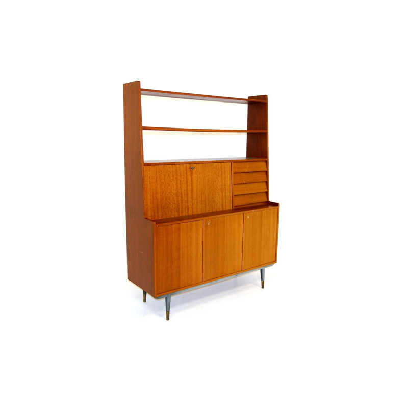 Vintage mahogany secretary by Bränntorps, Sweden 1960