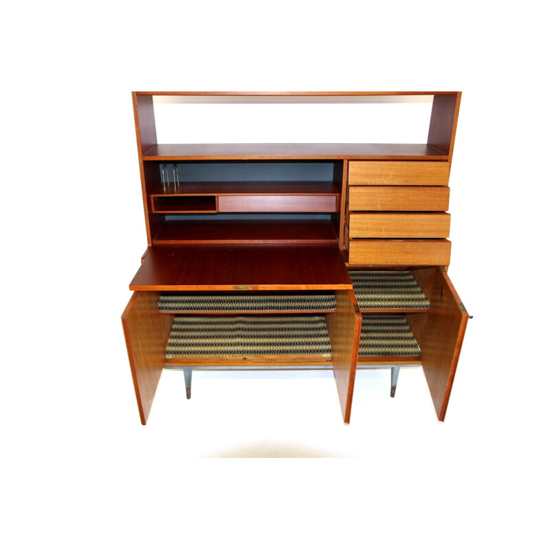 Vintage mahogany secretary by Bränntorps, Sweden 1960