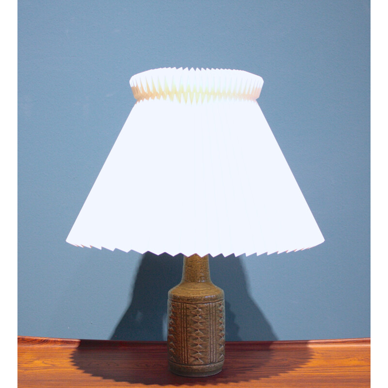 Danish Palshus table lamp in green ceramic - 1960s