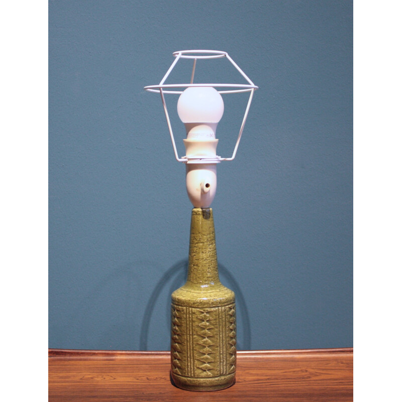 Petite lampe de table Palshus en céramique vert - 1960