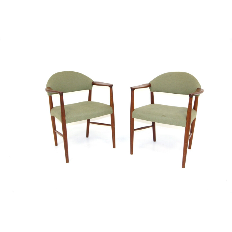 Pair of vintage armchairs by Kurt Olsen for Slagelse Möbelvaerk, 1950