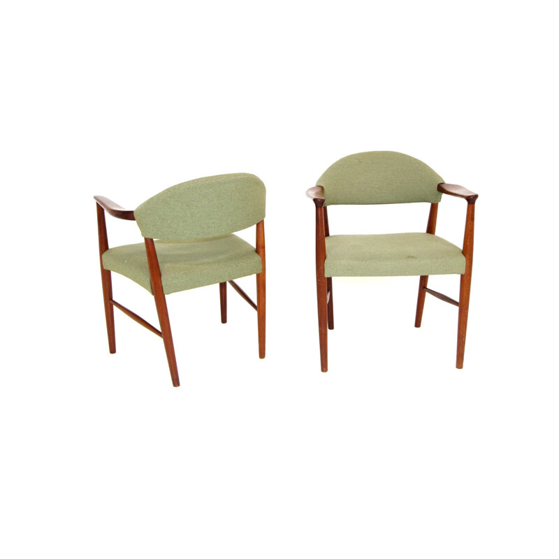 Pair of vintage armchairs by Kurt Olsen for Slagelse Möbelvaerk, 1950