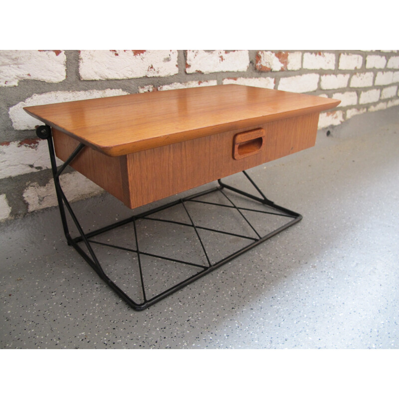 Small vintage teak wall unit - 1960s